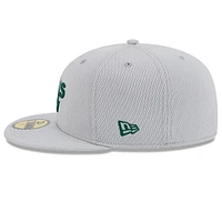 Men's New Era Gray Athletics 2025 MLB Clubhouse 59FIFTY Fitted Hat