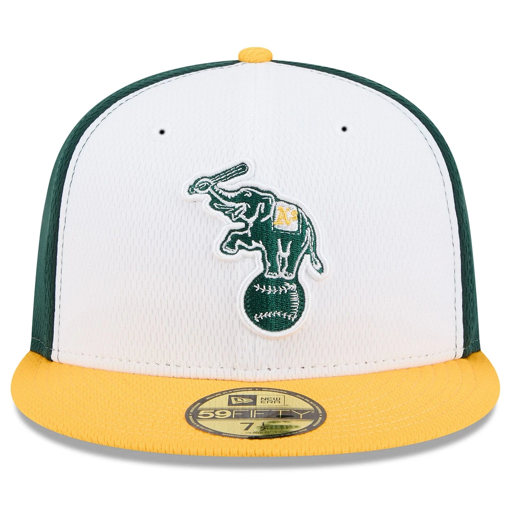 Men's New Era Green/Gold Athletics 2025 MLB Clubhouse 59FIFTY Fitted Hat