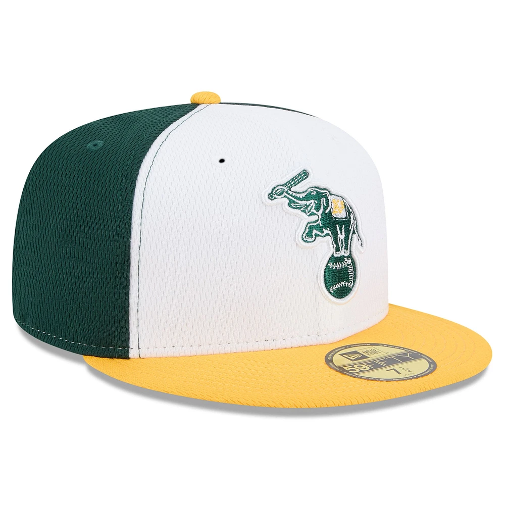 Men's New Era Green/Gold Athletics 2025 MLB Clubhouse 59FIFTY Fitted Hat