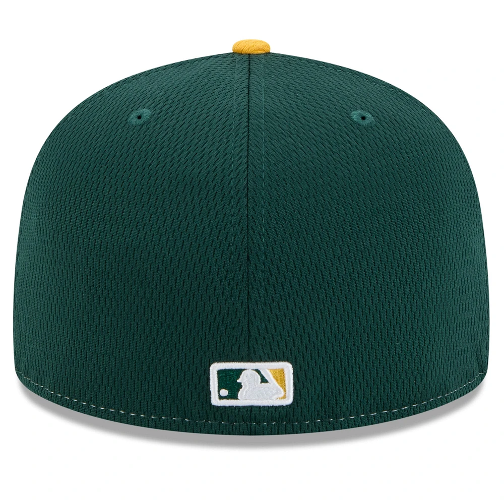 Men's New Era Green/Gold Athletics 2025 MLB Clubhouse 59FIFTY Fitted Hat