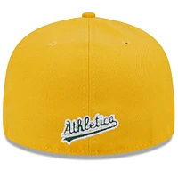 Casquette ajustée Athletics Gameday Sideswipe 59FIFTY verte/dorée pour homme de New Era