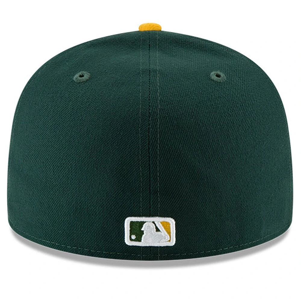 Casquette ajustée 59FIFTY Athletics National Baseball Hall of Fame pour homme de New Era, verte et dorée