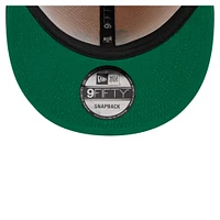 Casquette snapback en velours côtelé vert/doré Athletics Retro Split de New Era pour homme