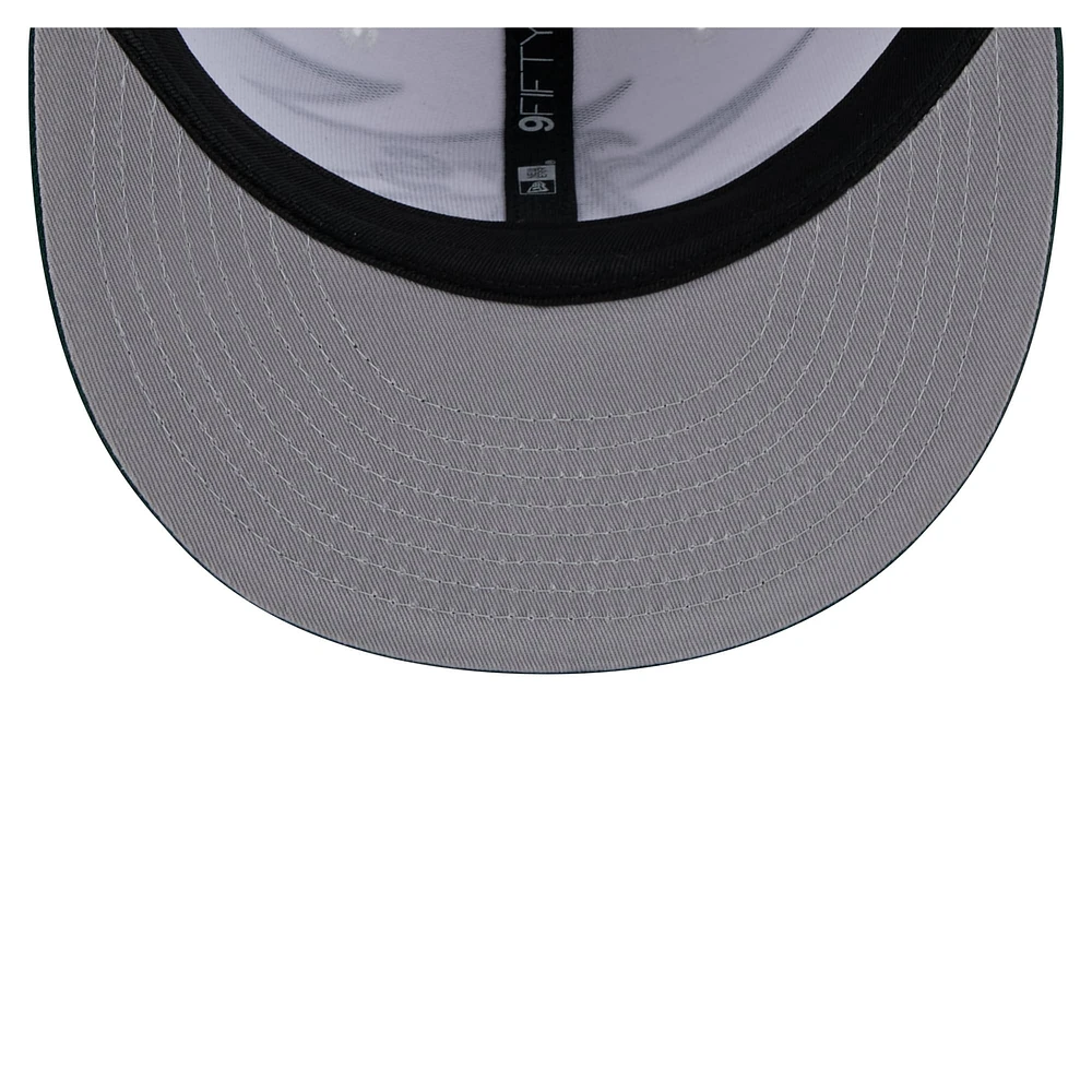 Men's New Era Green/White Athletics Jagged 9FIFTY Snapback Hat