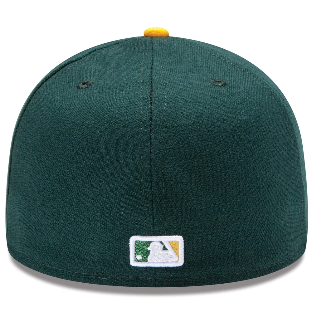 Men's New Era Green/Yellow Athletics Home Authentic Collection On-Field 59FIFTY Fitted Hat