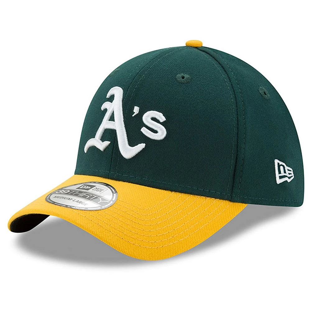 Casquette 39THIRTY Flex Athletics MLB Team Classic verte/jaune pour homme de New Era