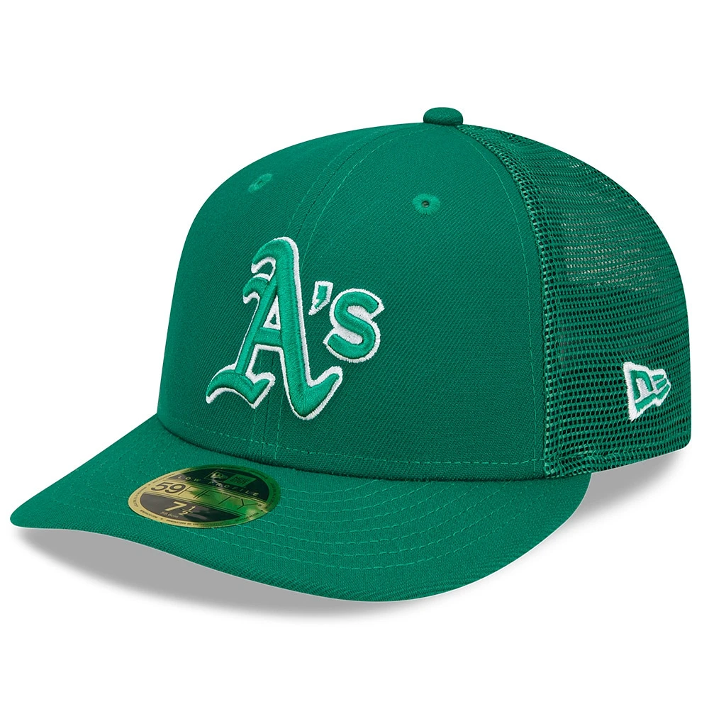 Men's New Era Green Athletics 2022 St. Patrick's Day Low Profile 59FIFTY Fitted Hat