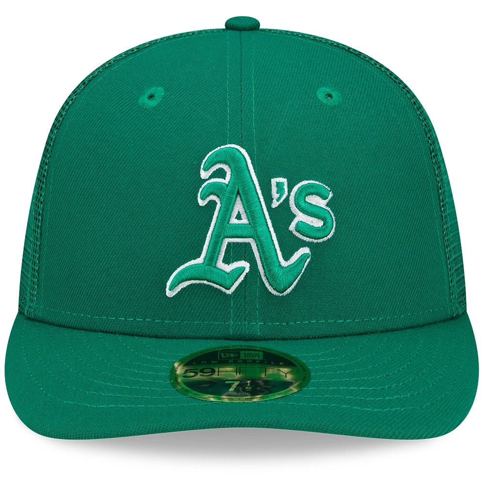 Men's New Era Green Athletics 2022 St. Patrick's Day Low Profile 59FIFTY Fitted Hat