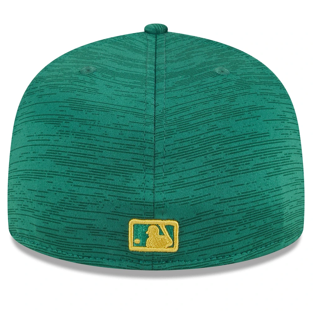 Casquette ajustée New Era Athletics 2024 Clubhouse 59FIFTY verte pour homme