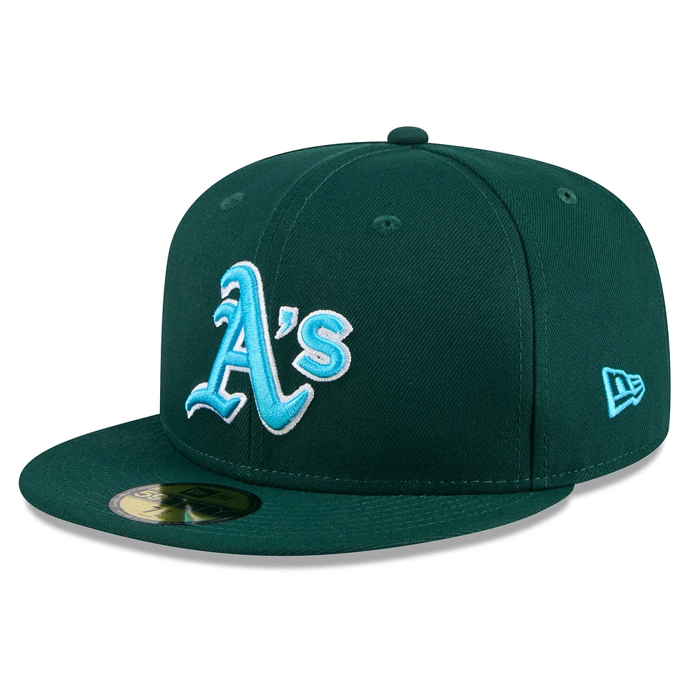 Casquette ajustée 59FIFTY Athletics 2024 pour homme de New Era, verte, la fête des pères