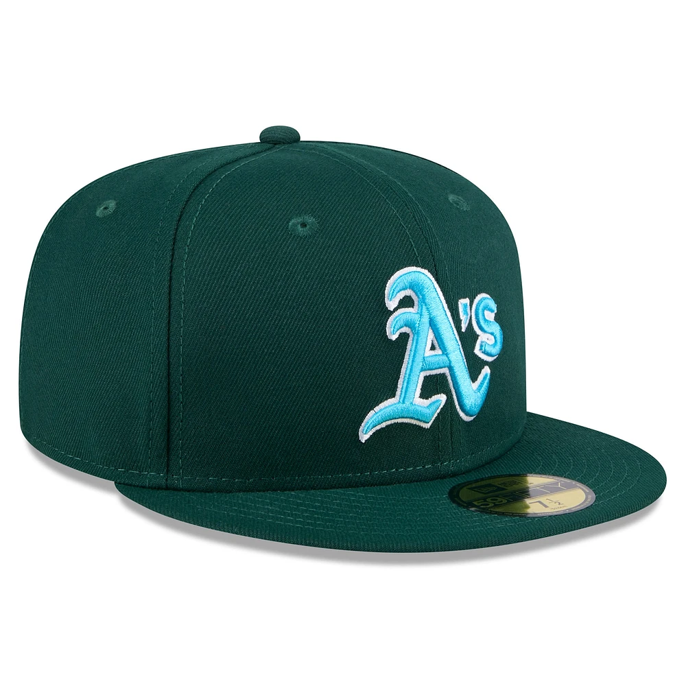 Casquette ajustée 59FIFTY Athletics 2024 pour homme de New Era, verte, la fête des pères