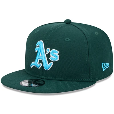 Casquette Snapback 9FIFTY Athletics 2024 pour homme de New Era, verte, pour la fête des pères