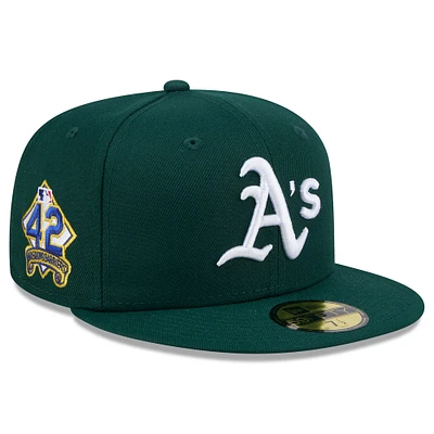 Men's New Era  Green Athletics 2025 Jackie Robinson Day 59FIFTY Fitted Hat