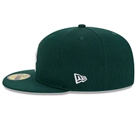 Men's New Era Green Athletics 2025 MLB Clubhouse 59FIFTY Fitted Hat