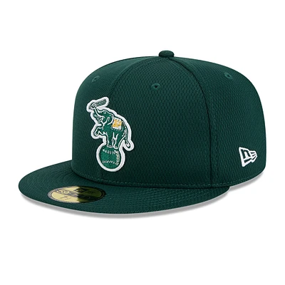 Men's New Era Green Athletics 2025 MLB Clubhouse 59FIFTY Fitted Hat