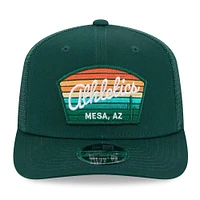 Men's New Era  Green Athletics 2025 Spring Training 9SEVENTY Stretch-Snap Trucker Hat