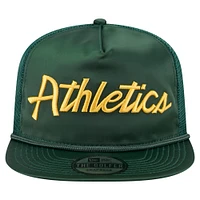 Casquette de golf ajustable New Era Athletics Retro Satin pour homme