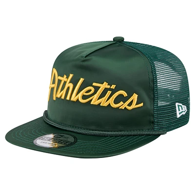 Casquette de golf ajustable New Era Athletics Retro Satin pour homme