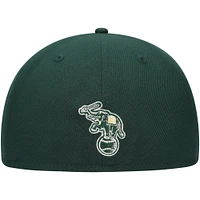 Casquette ajustée 59FIFTY Athletics Shadow Logo verte New Era pour homme