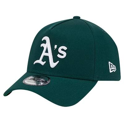 Men's New Era Green Athletics Team Color A-Frame 9FORTY Adjustable Hat