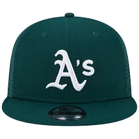 Men's New Era Green Athletics Team Color Trucker 9FIFTY Snapback Hat