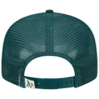 Men's New Era Green Athletics Team Color Trucker 9FIFTY Snapback Hat