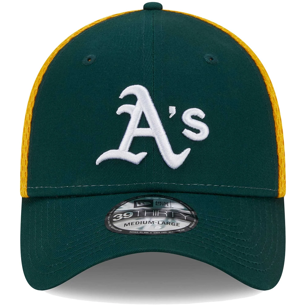 Men's New Era Green Athletics Team Neo 39THIRTY Flex Hat