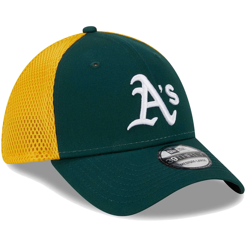 Men's New Era Green Athletics Team Neo 39THIRTY Flex Hat