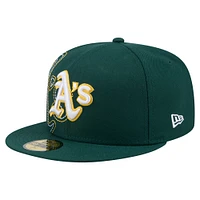 Casquette ajustée 59FIFTY Athletics verte New Era pour homme