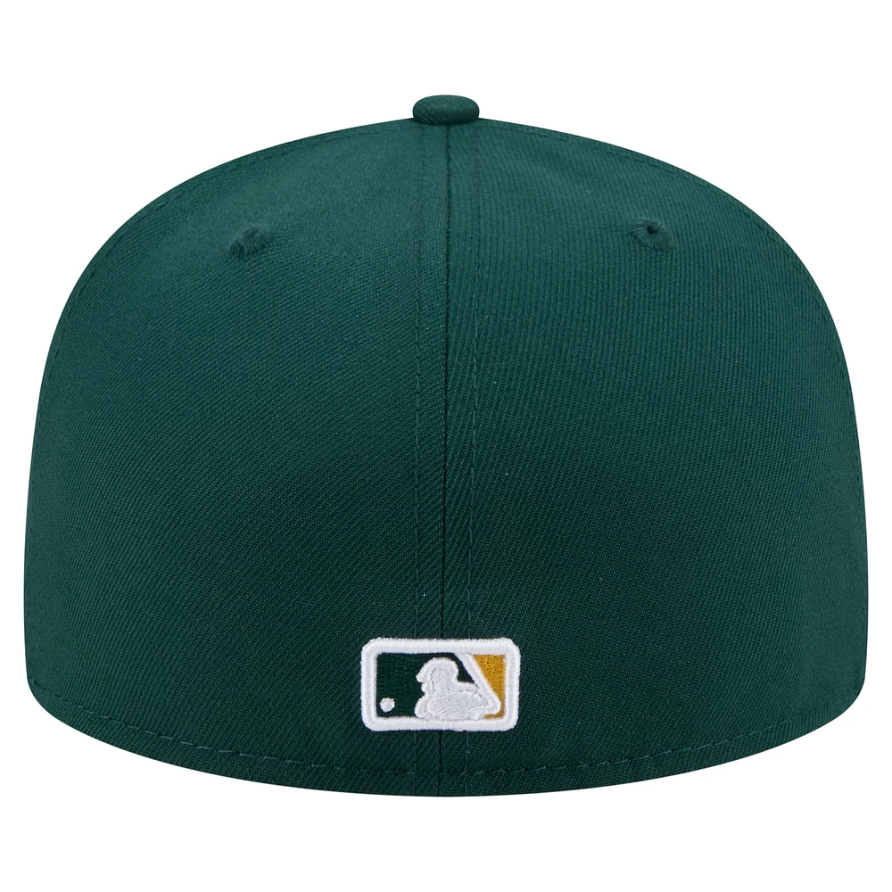 Men's New Era Green Athletics Yarn Stitch 59FIFTY Fitted Hat
