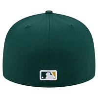 Men's New Era Green Athletics Yarn Stitch 59FIFTY Fitted Hat
