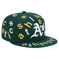 Men's New Era Green Oakland Athletics Team Confetti 59FIFTY Fitted Hat