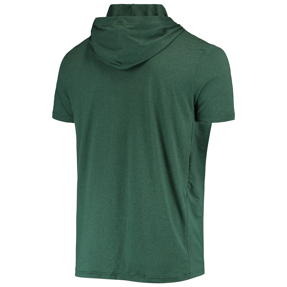 T-shirt à capuche Athletics vert chiné New Era pour homme