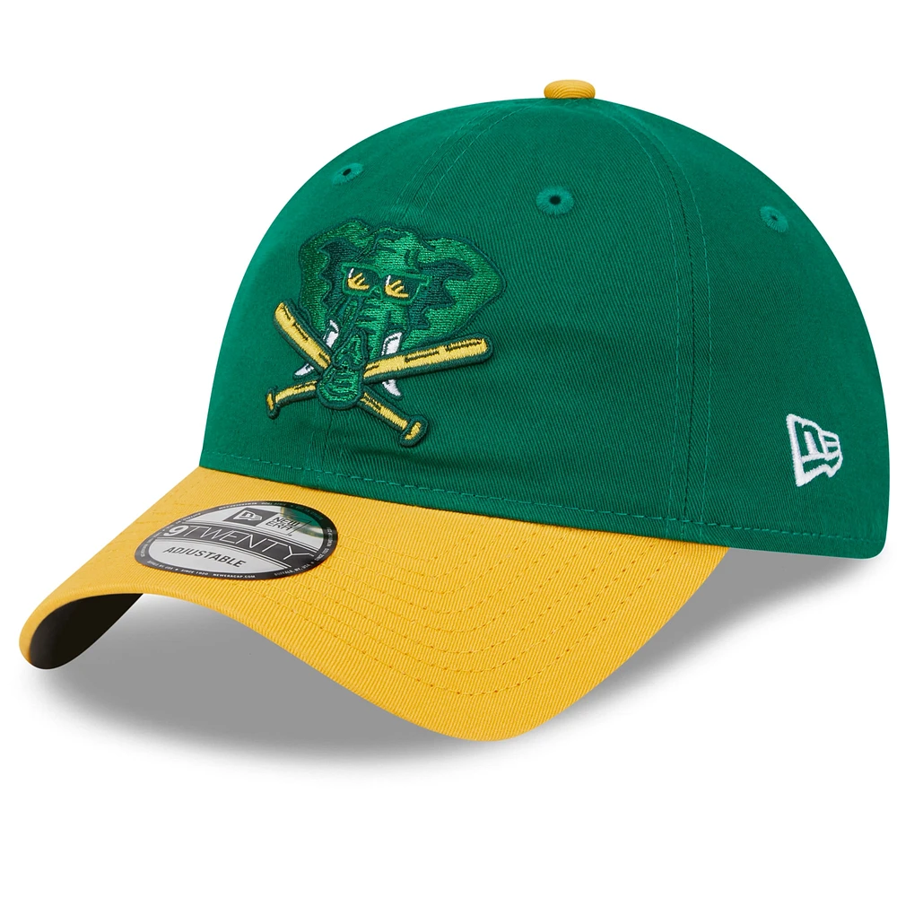 Men's New Era Kelly Green Athletics 2024 Batting Practice 9TWENTY Adjustable Hat