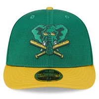 Casquette ajustée à profil bas 59FIFTY Athletics 2024 Kelly Green de New Era pour homme