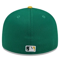 Casquette ajustée à profil bas 59FIFTY Athletics 2024 Kelly Green de New Era pour homme