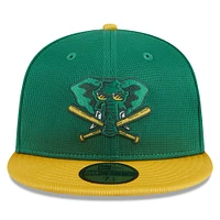 Men's New Era  Kelly Green Athletics 2025 Batting Practice 59FIFTY Fitted Hat