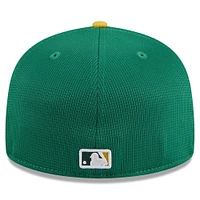 Men's New Era  Kelly Green Athletics 2025 Batting Practice 59FIFTY Fitted Hat