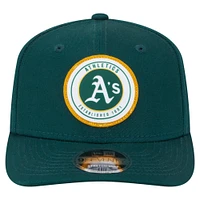 Casquette extensible à bouton-pression New Era Kelly Green Athletics Circle Patch 9SEVENTY pour homme