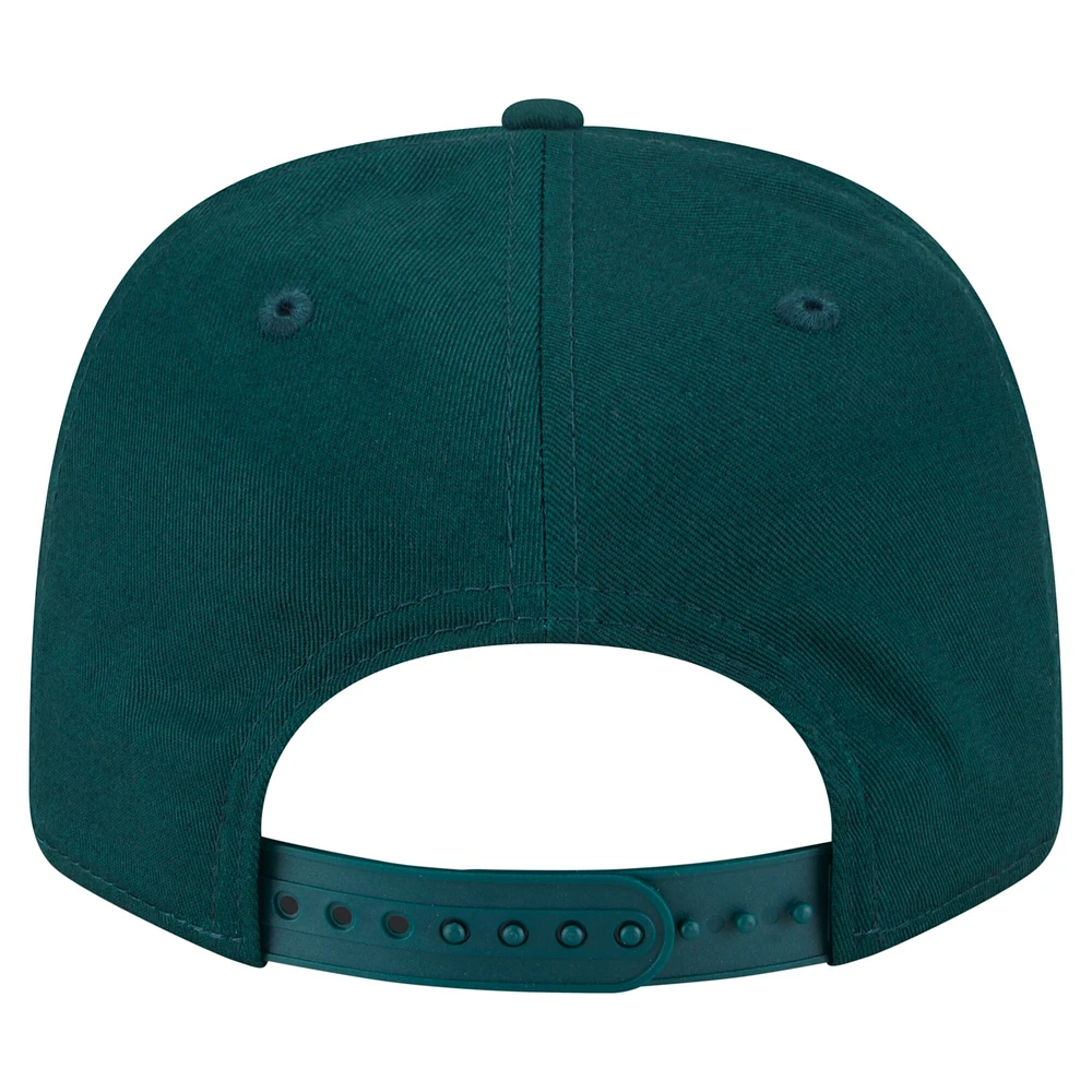 Casquette extensible à bouton-pression New Era Kelly Green Athletics Circle Patch 9SEVENTY pour homme