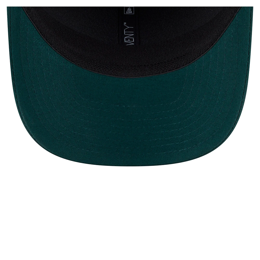 Casquette extensible à bouton-pression New Era Kelly Green Athletics Circle Patch 9SEVENTY pour homme