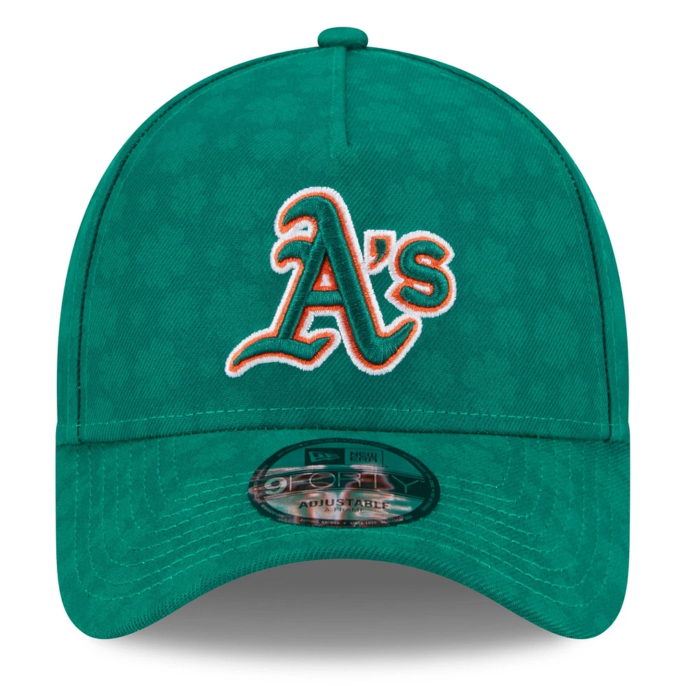 Men's New Era Kelly Green Athletics St. Patrick's Day A-Frame 9FORTY Adjustable Hat