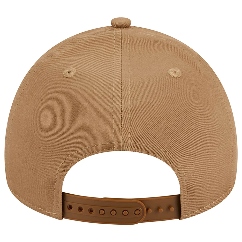 Men's New Era Khaki Athletics A-Frame 9FORTY Adjustable Hat