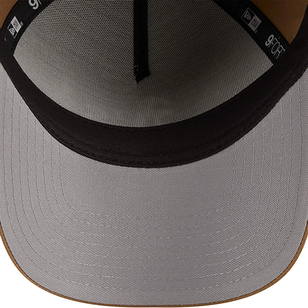Men's New Era Khaki Athletics A-Frame 9FORTY Adjustable Hat