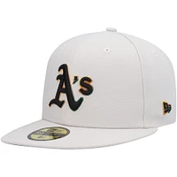 Casquette ajustée 59FIFTY Athletics Stone Dim pour homme de New Era Khaki