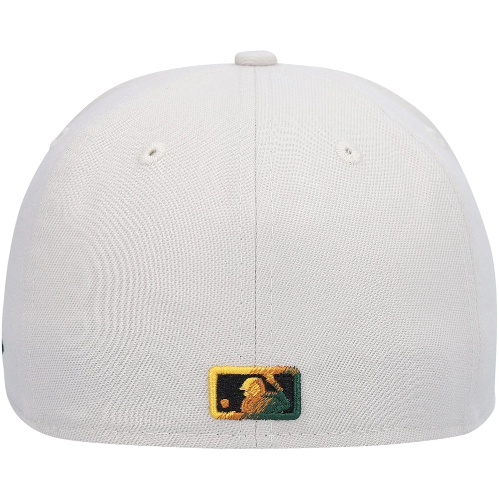 Casquette ajustée 59FIFTY Athletics Stone Dim pour homme de New Era Khaki