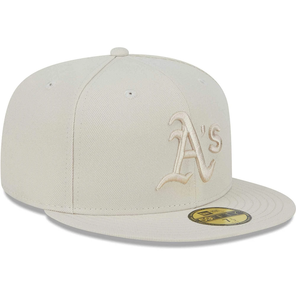 Casquette ajustée New Era Khaki Athletics 59FIFTY pour homme