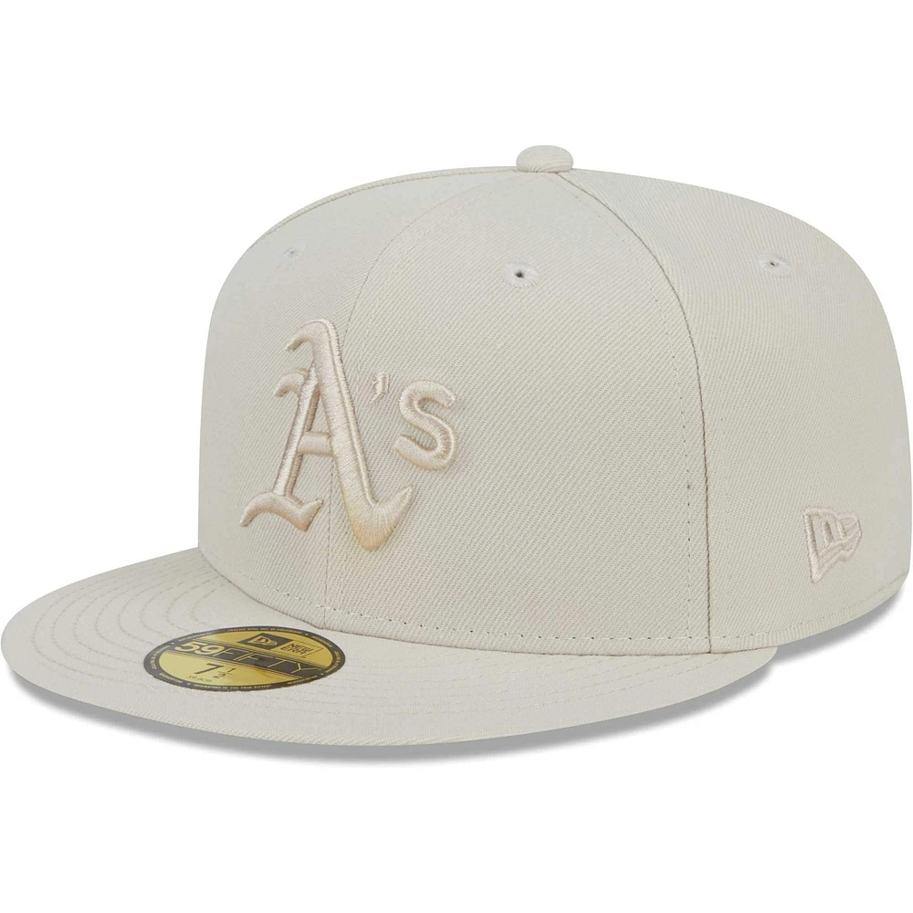 Casquette ajustée New Era Khaki Athletics 59FIFTY pour homme