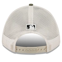 Men's New Era Light Beige/Olive Athletics 2025 Armed Forces Day 9FORTY M-Crown A-Frame Adjustable Hat