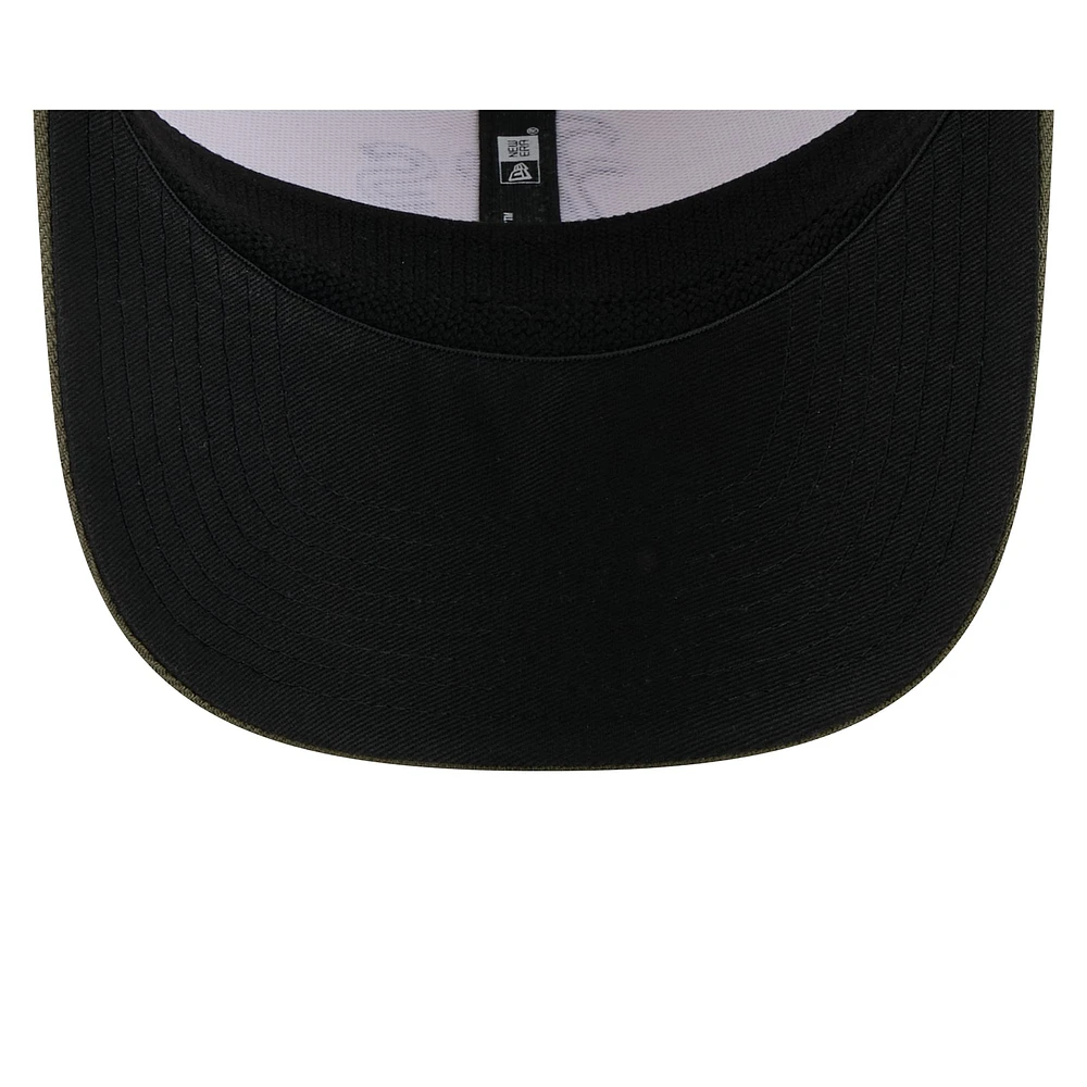 Casquette extensible à boutons-pression New Era Athletics 2025 Armed Forces Day 9SEVENTY pour homme, beige clair/olive